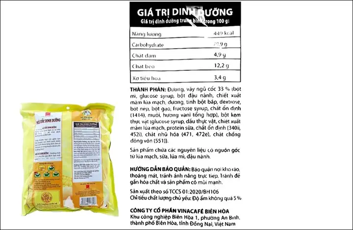 Gói Ngũ Cốc Kachi Bao Nhiêu Calo