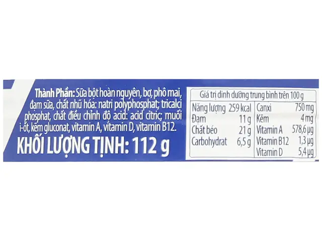 Miếng Phomai Bò Cười Bao Nhiêu Gam