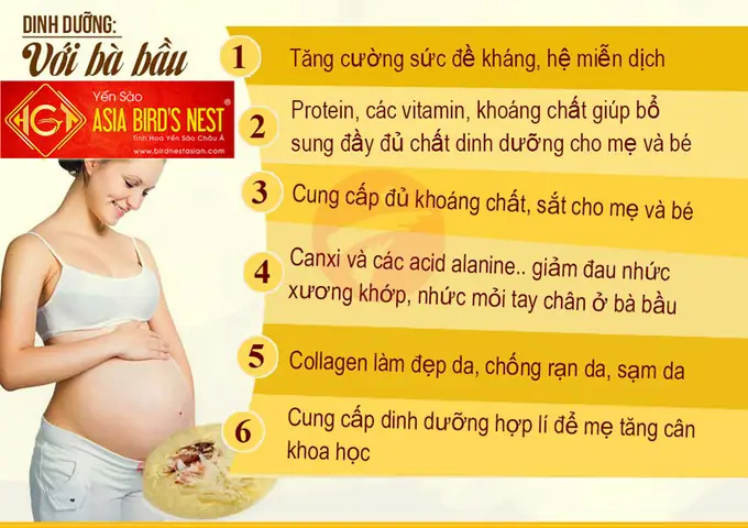Bà Bầu Ăn Yến Sào Có Tác Dụng Gì