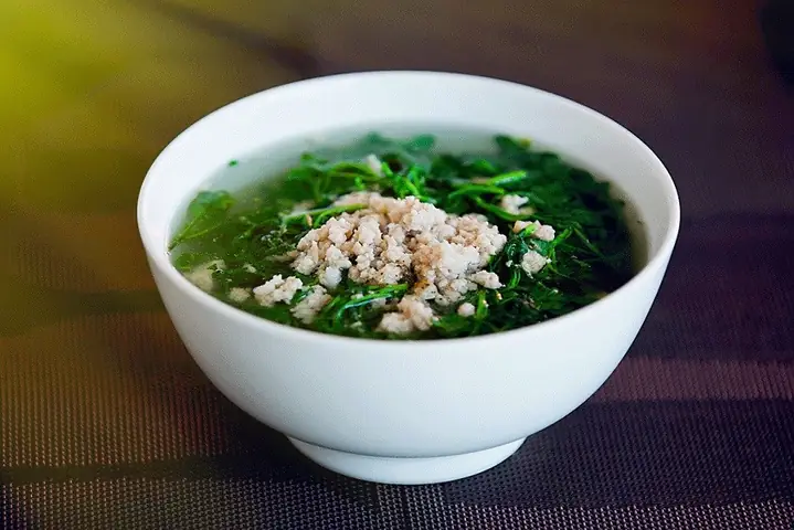 Ba Bau Co An Rau Diep Ca Duoc Khong