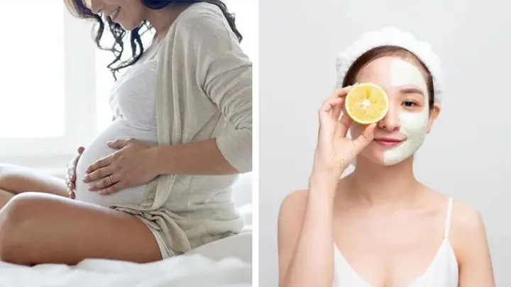 Bà Bầu Đắp Mặt Nạ Cà Chua