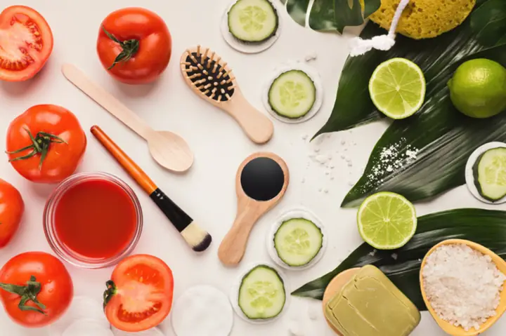 Bà Bầu Đắp Mặt Nạ Cà Chua