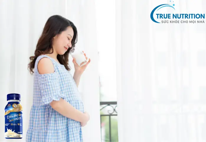 Bà Bầu Uống Sữa Ensure Gold Vigor