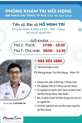 Bác Sĩ Dưng Tai Mũi Họng Huế