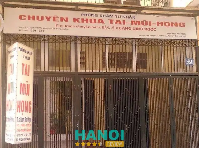 Bác Sĩ Hoàng Đình Ngọc Tai Mũi Họng