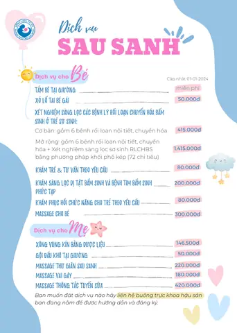 Bảng Giá Sanh Bệnh Viện Từ Dũ