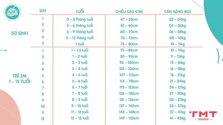 Bảng Size Giày H&m Cho Bé