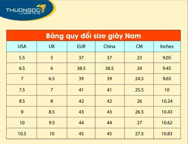 Bảng Size Giày H&m Cho Bé
