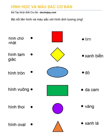 Bé Học Nhận Biết Màu Sắc Cơ Bản