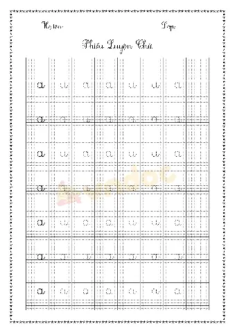 Bé Tập Tô Chữ Cái Lớp 1