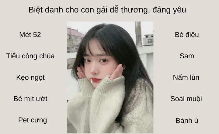 Biệt Danh Dễ Thương Cho Con Gái