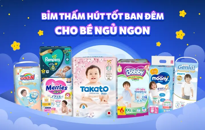 Bỉm Ban Đêm Cho Trẻ Sơ Sinh