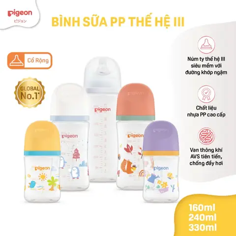 Bình Pigeon 240ml Núm Size Gì