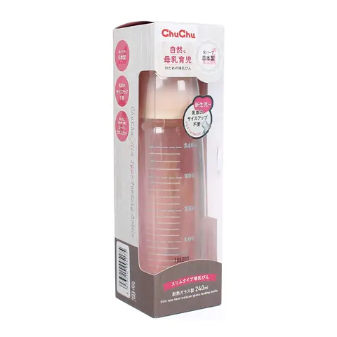 Bình Sữa Thủy Tinh Chuchu 240ml