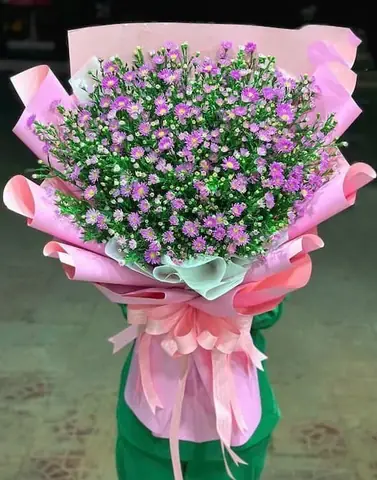 Bó Hoa Thạch Thảo Màu Tím