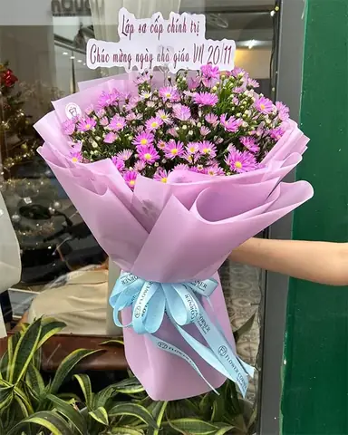 Bó Hoa Thạch Thảo Màu Tím