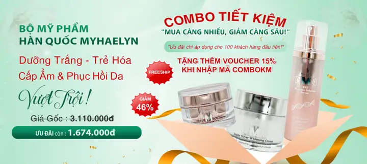 Bộ Sản Phẩm Dưỡng Trắng Da Hàn Quốc