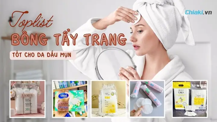 Bông Tẩy Trang Cho Da Dầu Mụn
