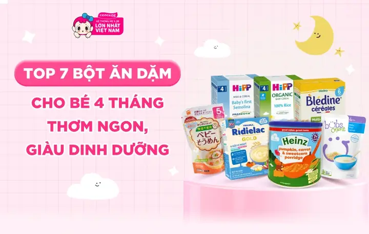 Bột Ăn Dặm Ridielac Cho Bé 4 Tháng Tuổi