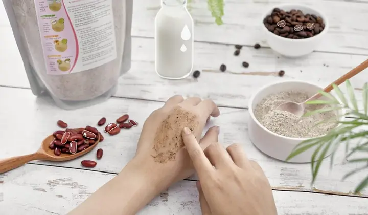 Bột Đậu Đỏ Với Dầu Dừa