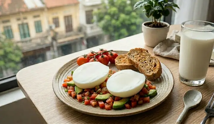 Bữa Sáng Với Trứng Và Sữa Bữa Sáng Với Trứng Và Sữa