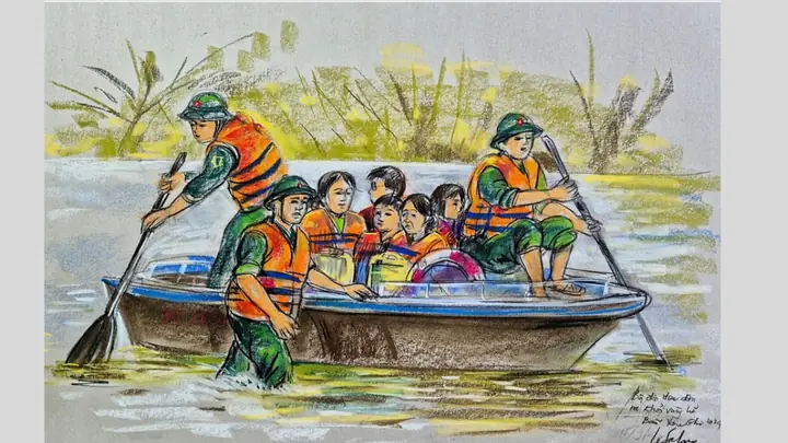 Bức Tranh Vẽ Chú Bộ Đội