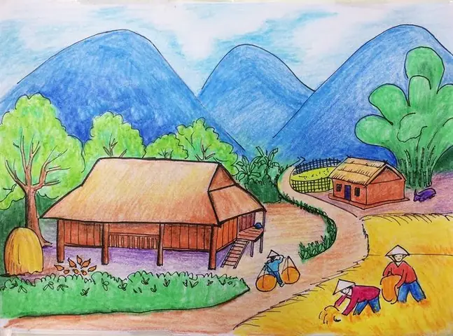 Bức Tranh Về Đề Tài Quê Hương Em