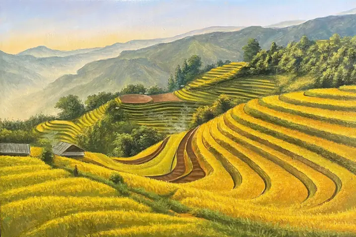 Bức Tranh Vẽ Phong Cảnh Quê Hương Bức Tranh Vẽ Phong Cảnh Quê Hương