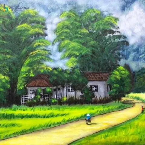 Bức Tranh Vẽ Phong Cảnh Quê Hương Bức Tranh Vẽ Phong Cảnh Quê Hương