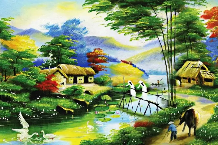 Buc Tranh Ve Phong Canh Que Huong