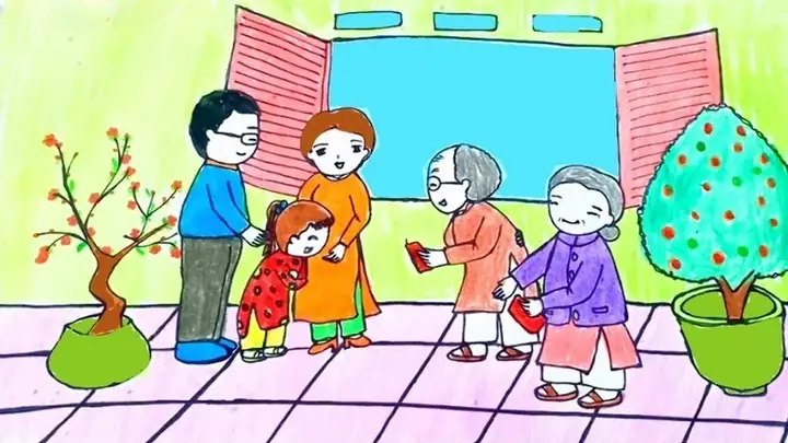 Các Bức Tranh Vẽ Về Ngày Tết