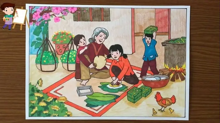 Các Bức Tranh Vẽ Về Ngày Tết