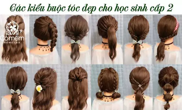 Các Kiểu Buộc Tóc Đẹp Đi Học