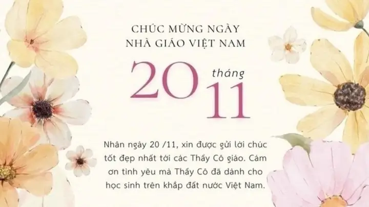 Các Lời Chúc Thầy Cô Nhân Ngày 20 11