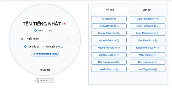 Các Tên Phổ Biến Ở Nhật