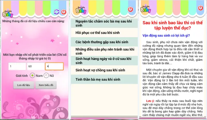 Các Ứng Dụng Cho Mẹ Bầu