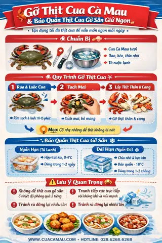 Cách Bảo Quản Thịt Cua Cho Bé Ăn Dặm