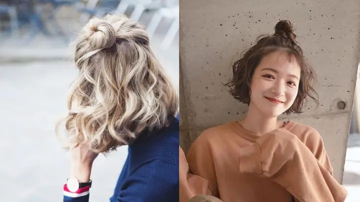 Cách Búi Tóc Củ Tỏi Nửa Đầu Cho Tóc Ngắn Cách Búi Tóc Củ Tỏi Nửa Đầu Cho Tóc Ngắn