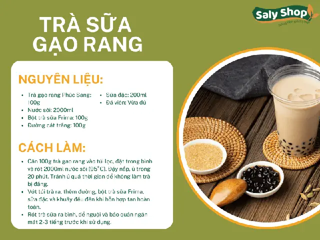 Cách Làm Sữa Gạo Rang Lợi Sữa