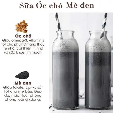Cách Làm Sữa Óc Chó Mè Đen