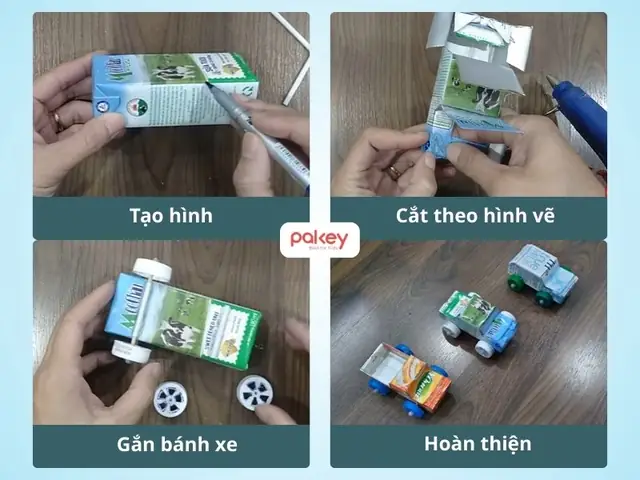 Cách Làm Xe Ô Tô Bằng Hộp Sữa
