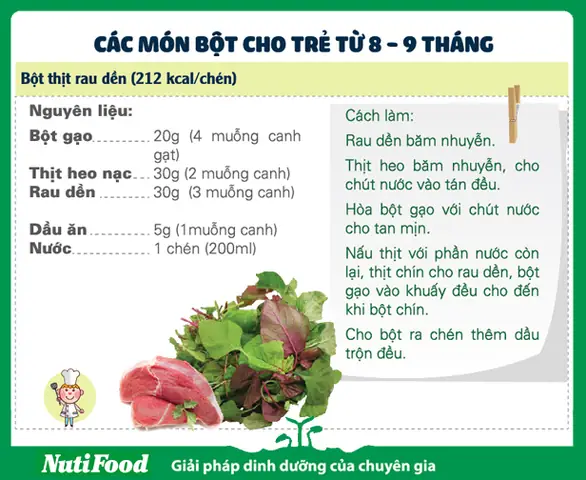 Cách Nấu Bột Cho Bé 8 Tháng