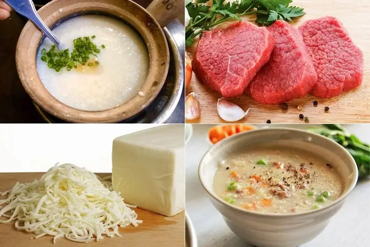 Cách Nấu Cháo Thịt Bò Phô Mai