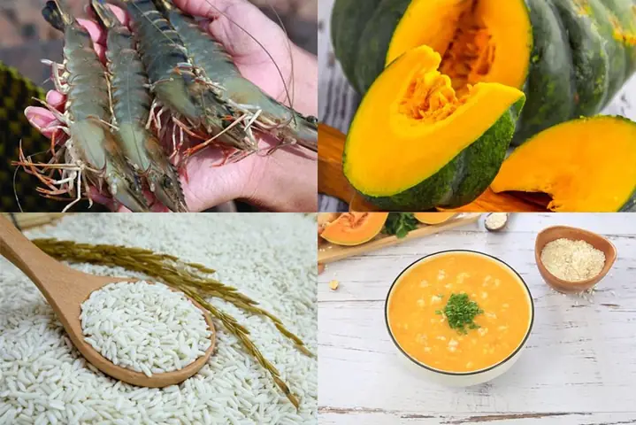 Cách Nấu Cháo Tôm Bí Đỏ Cho Bé 7 Tháng Cách Nấu Cháo Tôm Bí Đỏ Cho Bé 7 Tháng