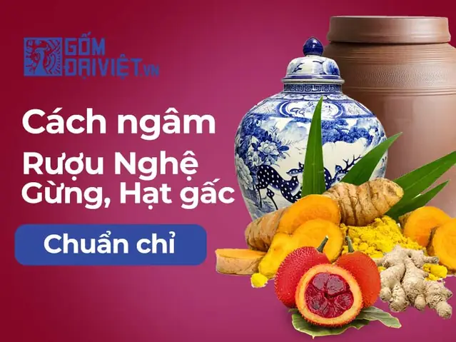 Cách Ngâm Rượu Hạt Gấc Gừng Nghệ