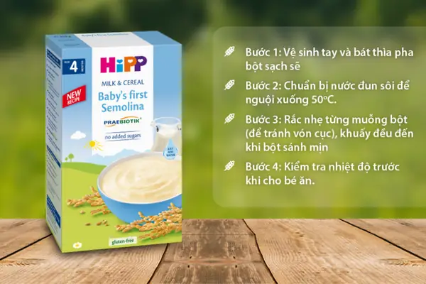 Cách Pha Bột An Dặm Hipp Gạo Sữa