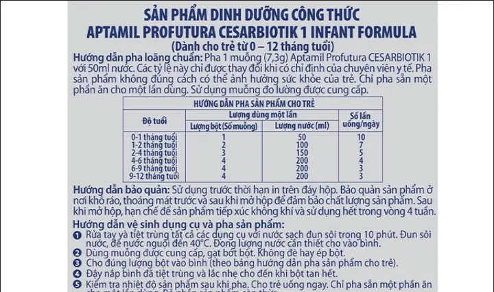 Cách Pha Sữa Aptamil Số 1 Của Anh Cách Pha Sữa Aptamil Số 1 Của Anh