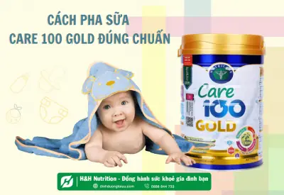 Cách Pha Sữa Care 100 Gold