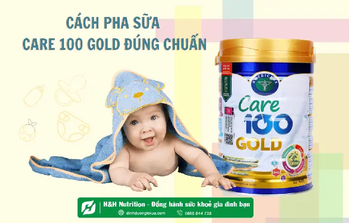 Cách Pha Sữa Care 100 Gold