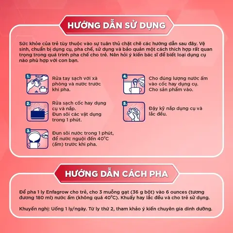 Cách Pha Sữa Enfagrow Mỹ Số 2